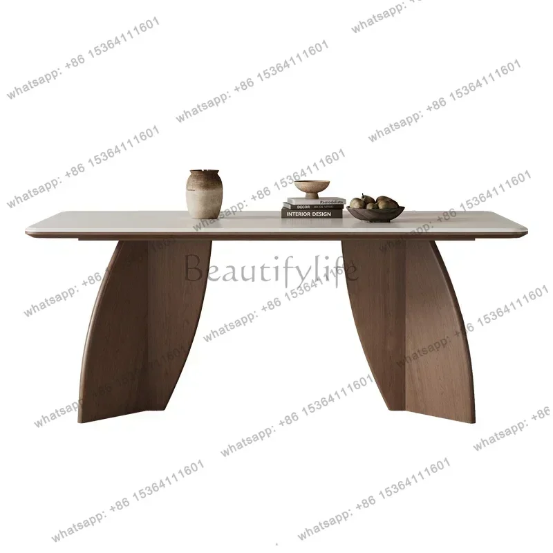 130cm 140cm 150cm 160cm 180cm Modern Furniture Italian Rectangular Solid Wood Slate Dining Table Desk Dining Room Chairs Tables