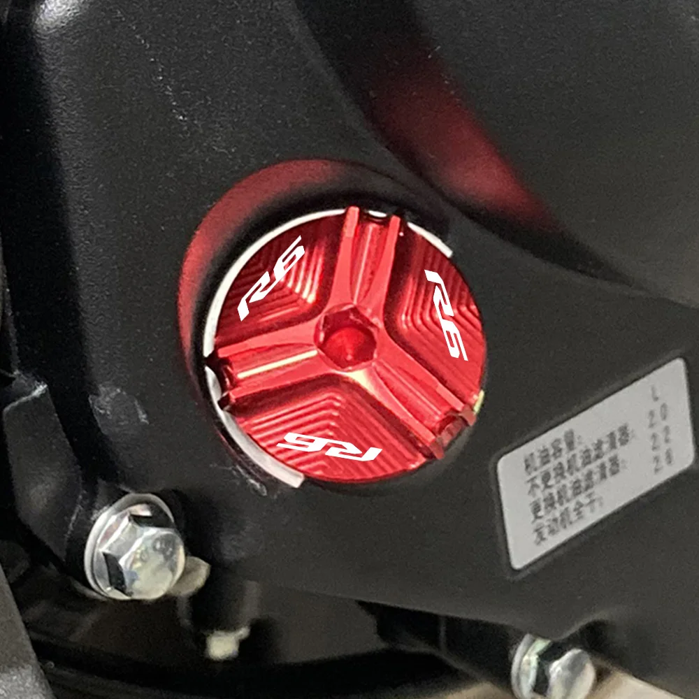 Engine Oil CUP For FOR YAMAHA YZF-R6 YZFR6 1999 2000 2001 2002 2003 2004 2005 2006 Motorcycles Accessories Oil Filler Cap Screws