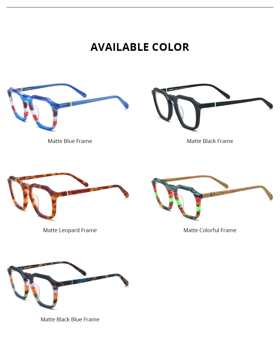 HEPIDEM Multi-Acetat-Brillengestell, Herren- und Damenmodell, Markendesign, quadratische Brille, japanische Handarbeit, Johnny Depp-Brille, 9269 – Detail 22