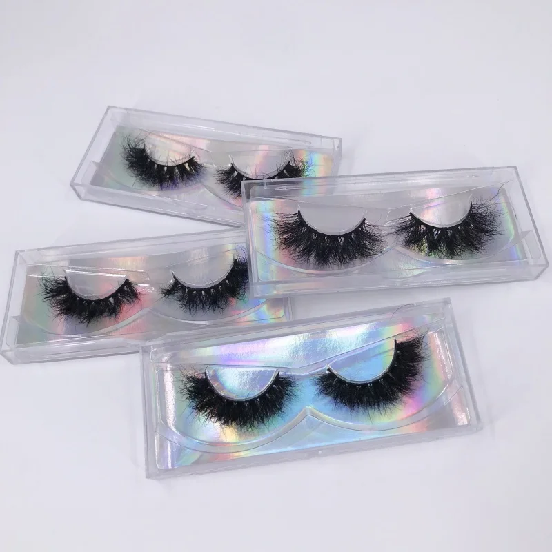 Natural Mink False Eyelashes 10-20mm 6D Mink Lashes Custom logo packaging 100% Handmade Fluffy Mink Eyelash