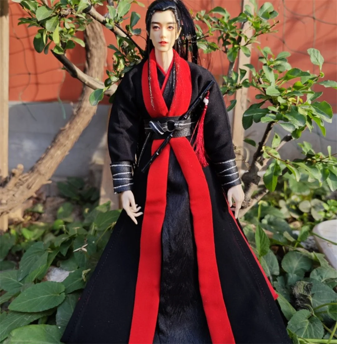 Chinesischer alter Anzug anpassen langes Kleid 1/6 Maßstab männliche Kleidung Kleid Hanfu Robe Cosplay Kleidung für 12-Zoll-Actionfigur Spielzeug