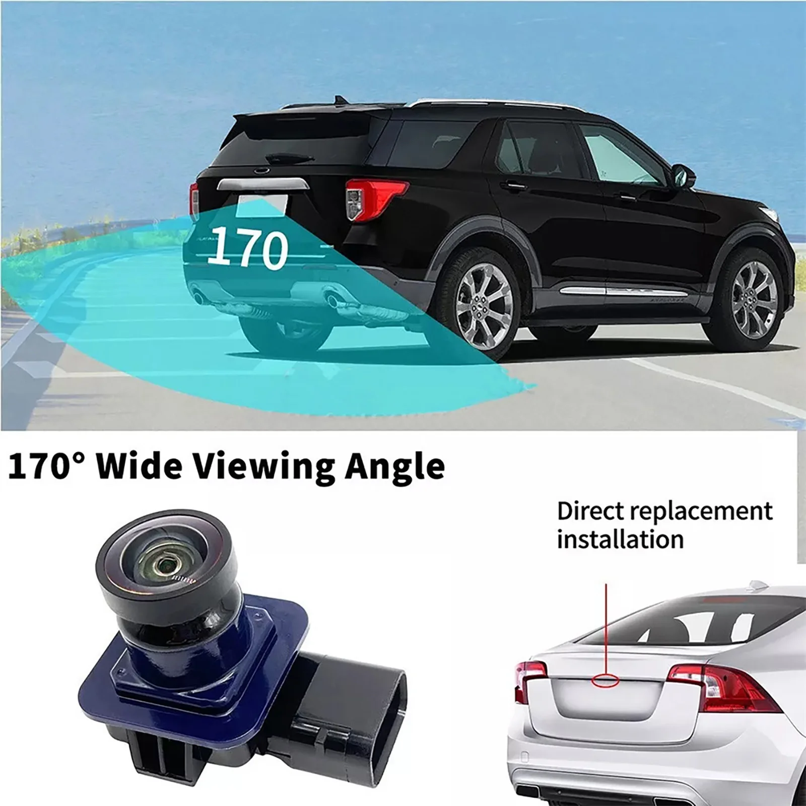 Caméra de stationnement arrière de haute qualité, DC 12V, 6 broches, EB5Z-19G490-A, pour Ford Explore 2011 2012 2013 2014 2015, stationnement de sécurité
