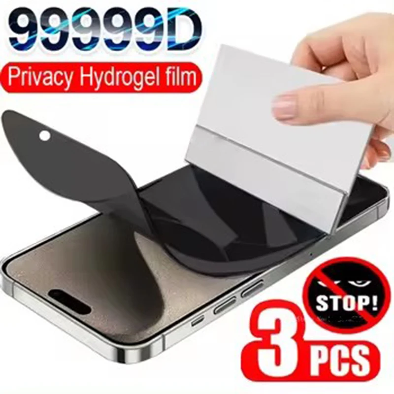 3Pcs Anti-Spy Hydrogel Film Für IPhone 16 12 15 11 14 Pro Max 7 8 Plus Privatsphäre screen Protectors Für IPhone 13 Mini XS MAX X XR