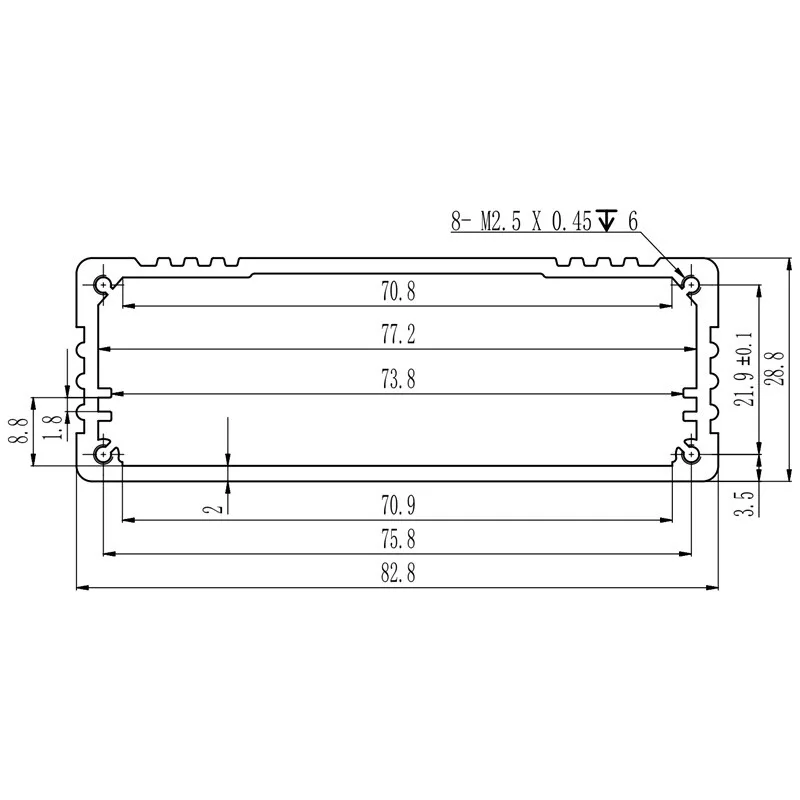 Aluminium Profil Power Junction Box, Controller Hetector Gehäuse Messtechnik, Verwendet In Elektronische