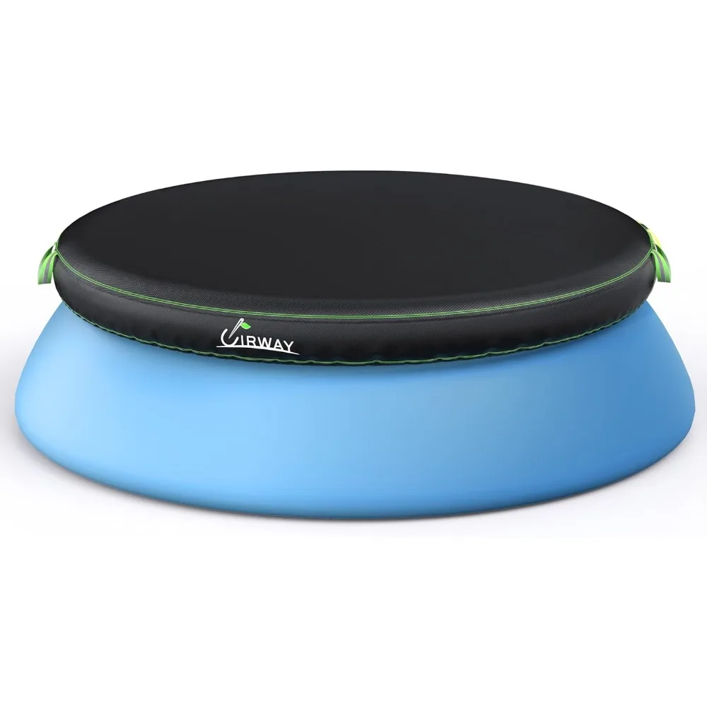 

18FT Round Pool Cover, Inflatable Pool Covers for Above Ground Pools with Elastic Cord - Snug Fit & Easy Installation, Outdoor
