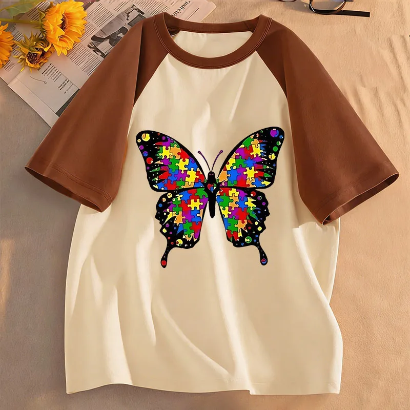 2026 Neue Schmetterlings-T-Shirts Tier-Kinder-T-Shirt Harajuku Hoodie Mädchen Sommer Frühling Lässiges Oberteil Tee