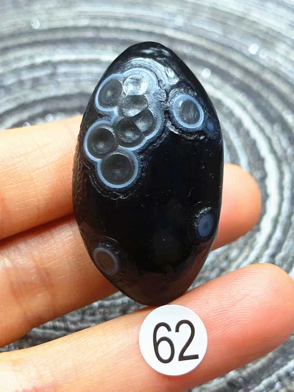 Natural Agate Alxa Gobi Eye Mineral Specimen, Energy Crystal, Chakra Reiki Healing A4 - view 5