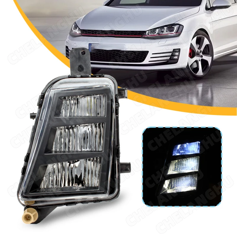 1Pc Left Side Front Daytime Running Light For VW Golf 7 A7 MK7 GTI GTD 2013 2014 2015 2016 2017 LED DRL Without Wire 5G0941699