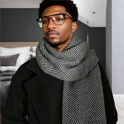 Fashion 180*30cm Scarves Man Autumn Winter Thick Warm Cashmere Business Long Wraps Boy Classic Shawl Free Shipping muffler