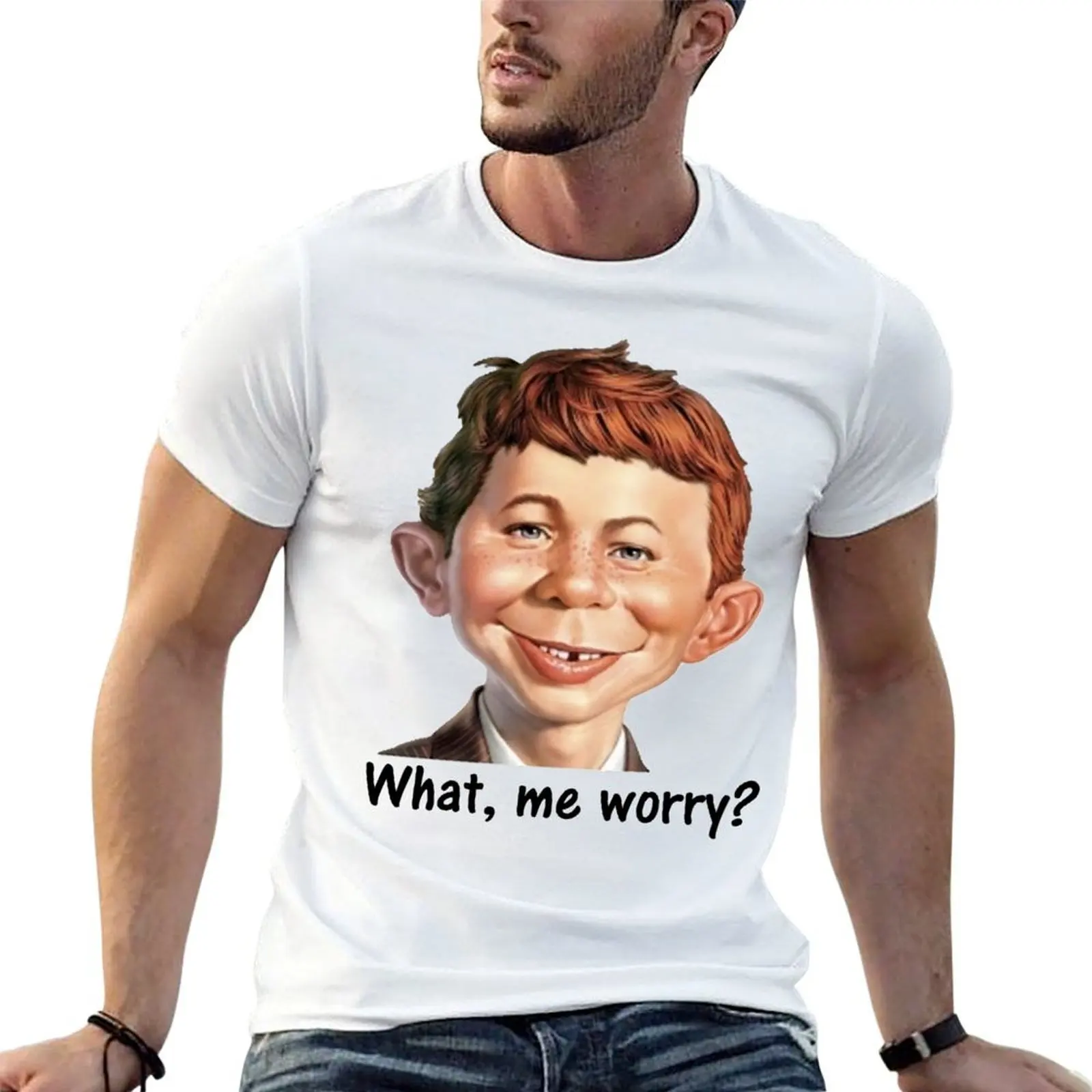 

what me worry Mad Magazine alfred neuman T Shirt T-Shirt t shirt for man 100 percent cotton t shirt man luxury T-Shirt