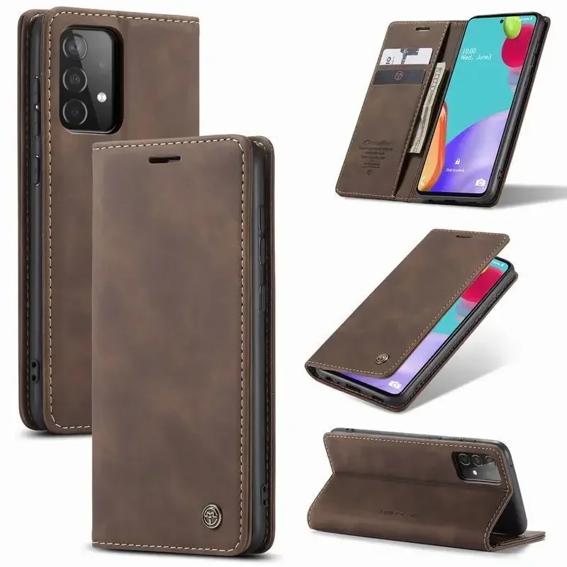 

Leathe Case For Samsung Galaxy A12 A31 A41 A51 A71 A81 A91 A22 A23 A32 A42 A52 A72 A13 A33 A53 A73 5G Flip Wallet Silicone Cover