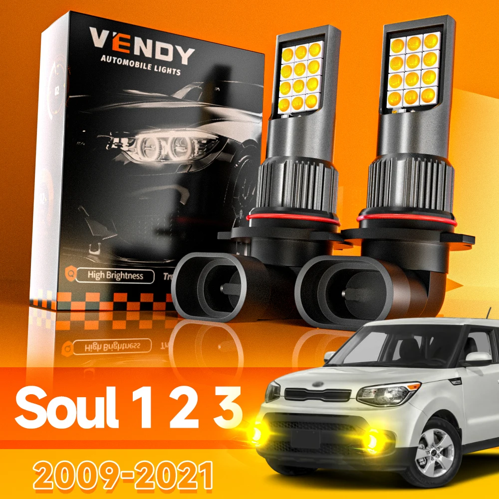 

2pcs For Kia Soul 1 2 3 2009-2021 LED Fog Light 2010 2011 2012 2013 2014 2015 2016 2017 2018 2019 2020 Canbus Accessories