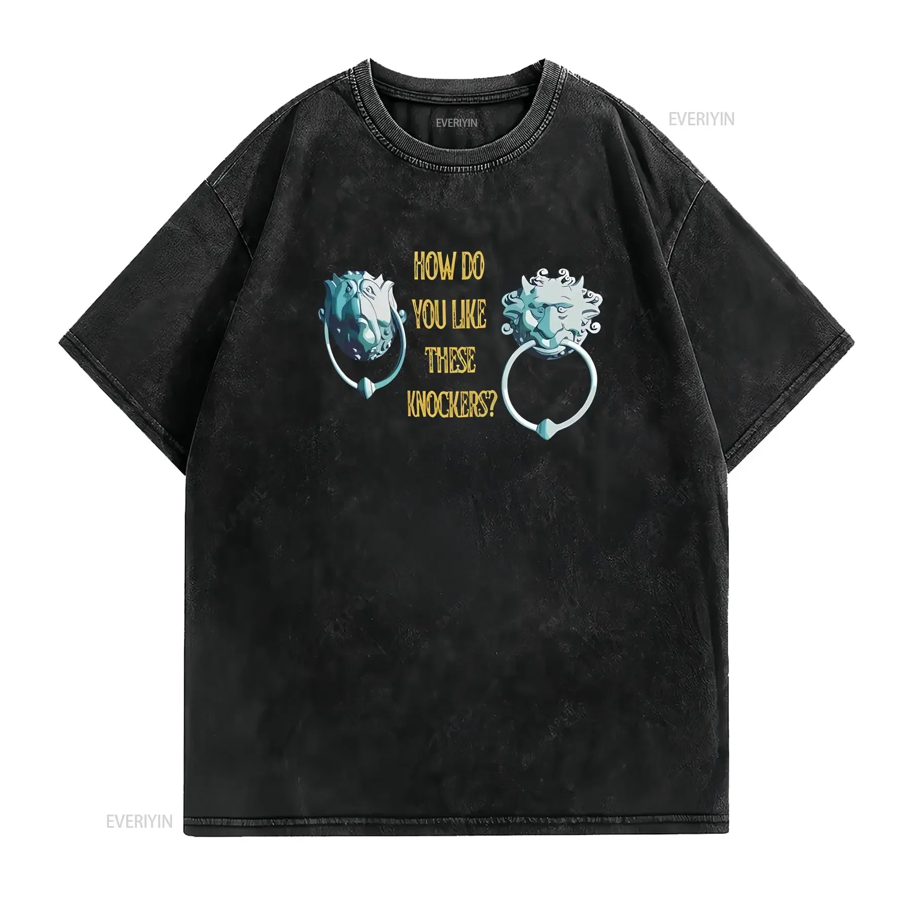 How do you like these knockers Labyrinth Movie T Shirt Nostalgia 1980's 80s Wife Girlfriend Women's Men's vintage Washed Soft