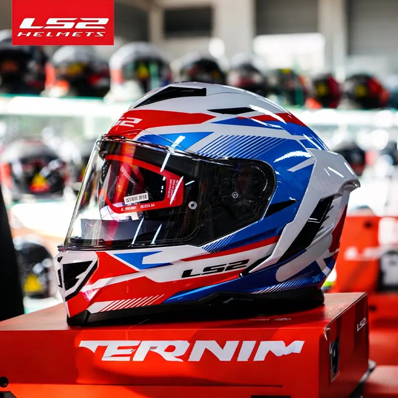 

2026 LS2 FF818 Motorcycle Helmets Full Face Double Lens Off-road Racing Helmet Men Breathable Cascos Para Moto DOT Casco Moto