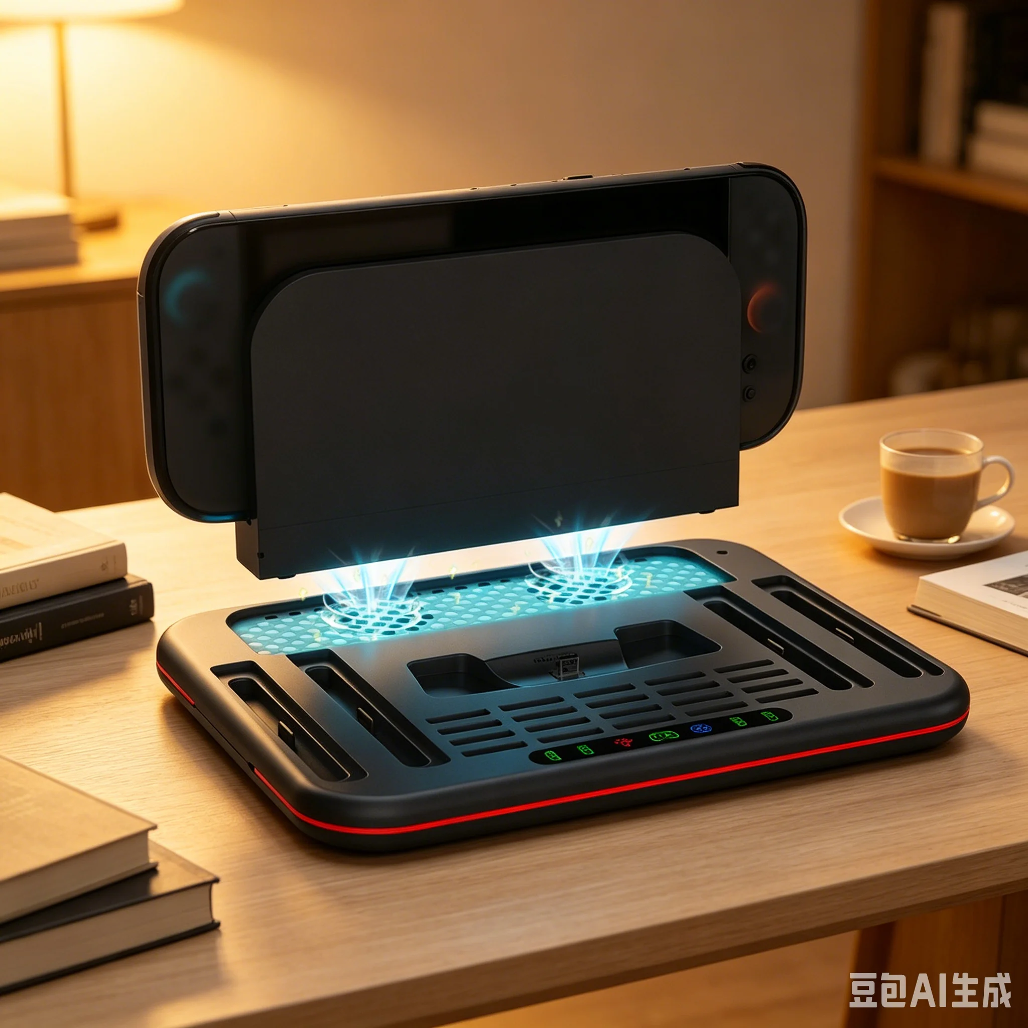 

Cooling Charging Dock For Switch 2 Gaming Controller Charger Dock With RGB Light & Cartridge Storage Solts Game Accessories