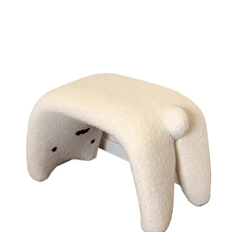 For Cat Shoe Change Stool Household Door Shoe Stool Entry Small Stool Entrance Sofa Hair Stool Cream Wind Dressing Makeup Stool