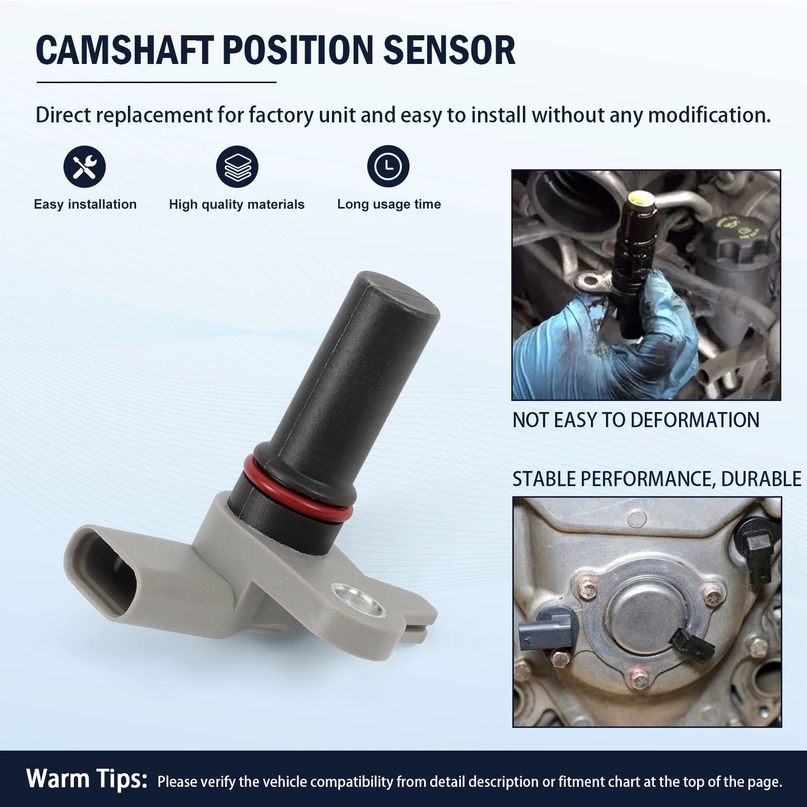 2 PCS 5S13214 เซ็นเซอร์ตำแหน่งเพลาลูกเบี้ยวสำหรับ F-150 ทอรัส เอ็กซ์พลอเรอร์ ทรานสิท-150 250 350 เอ็กซ์เพดิชั่น เอดจ์ BL3Z6B288C