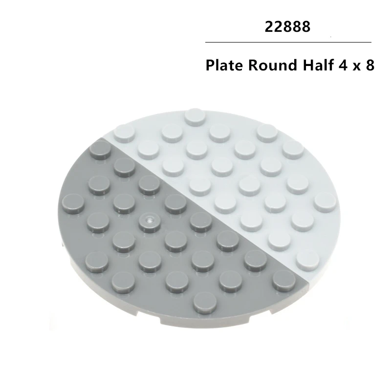 

Rainbow Pig MOC Parts 22888 Plate Round Half Corner 4 x 8 Compatible Bricks DIY Assmble Building Blocks Particle Kid Brain Toys