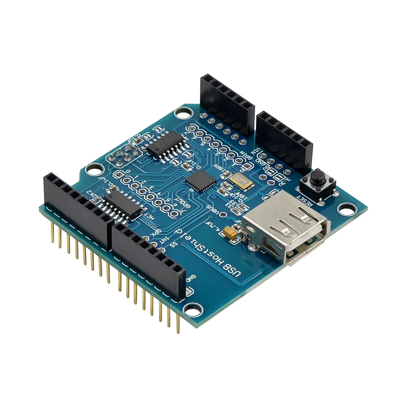 Imagem -02 - Usb Host Shield 2.0 para Arduino Uno Mega Adk Compatível com Android Faça Você Mesmo Placa Módulo Eletrônico