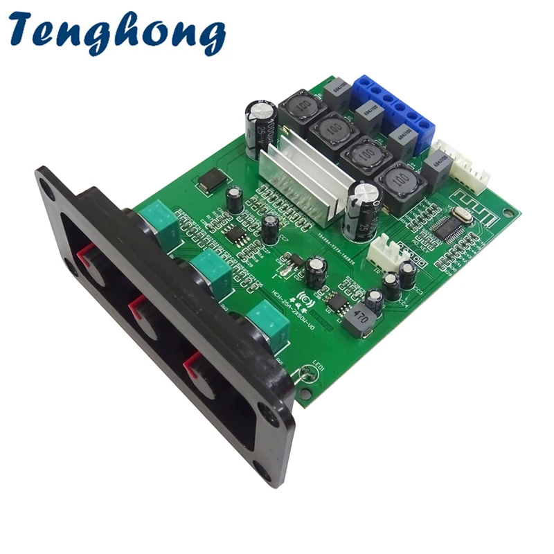 

Tenghong 1 шт. TPA3116D2 Bluetooth 5,0 цифровой усилитель мощности аудио плата 50 Вт * 2 2,0 стерео усилители звука панель высоких частот