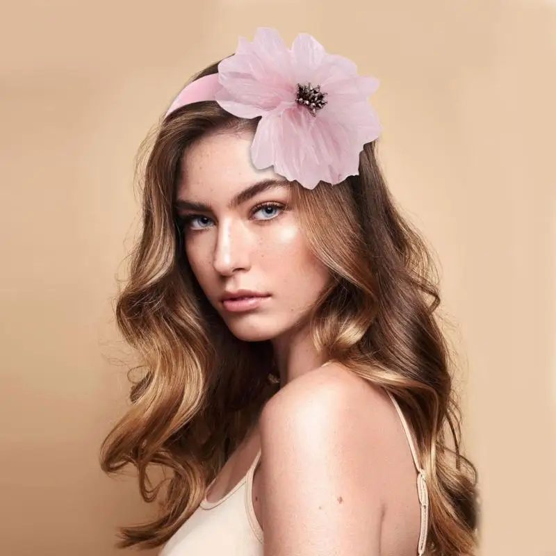 Beading Fascinator Floral Feathered Handmade Hair Accessories for Women Ladies 