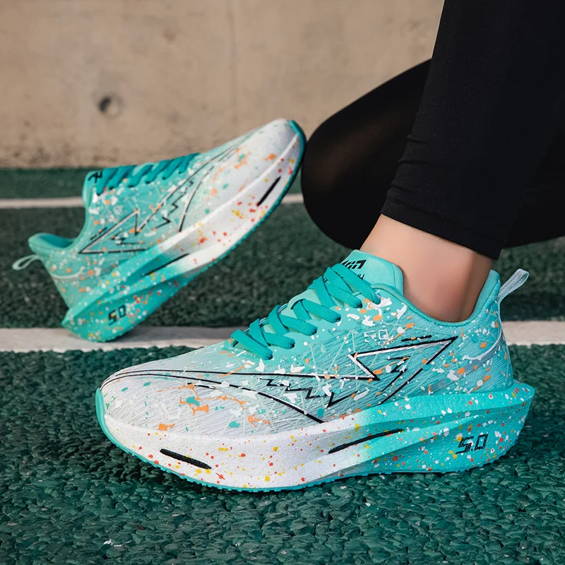 Yoga Starlight Speed Running Shoes with Full-Plate Carbon Flashing, High Elasticity, Cushioning, Night Running Exclusive, Anti-S