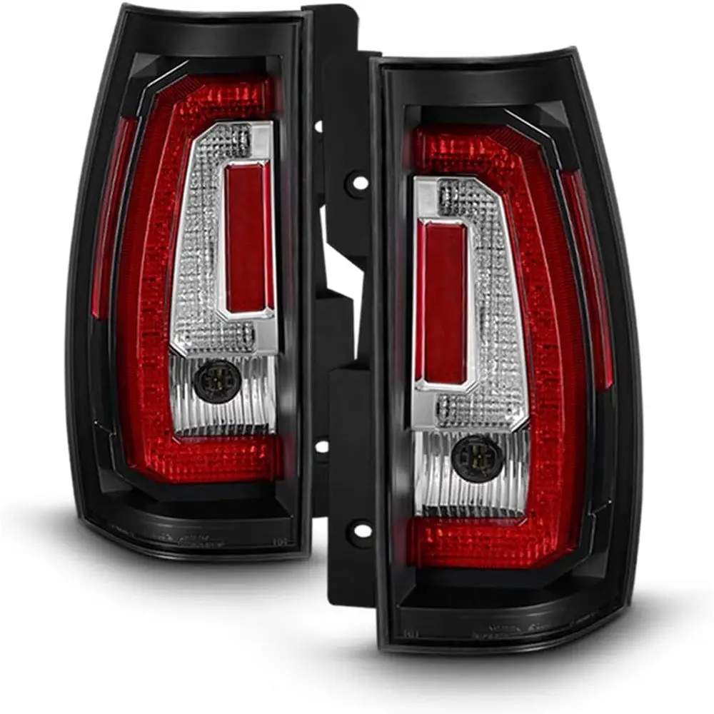 

Задние фонари с черными светодиодными трубками для Chevrolet Suburban, Tahoe, GMC Yukon 2007-2014 годов выпуска, левая и правая стороны.