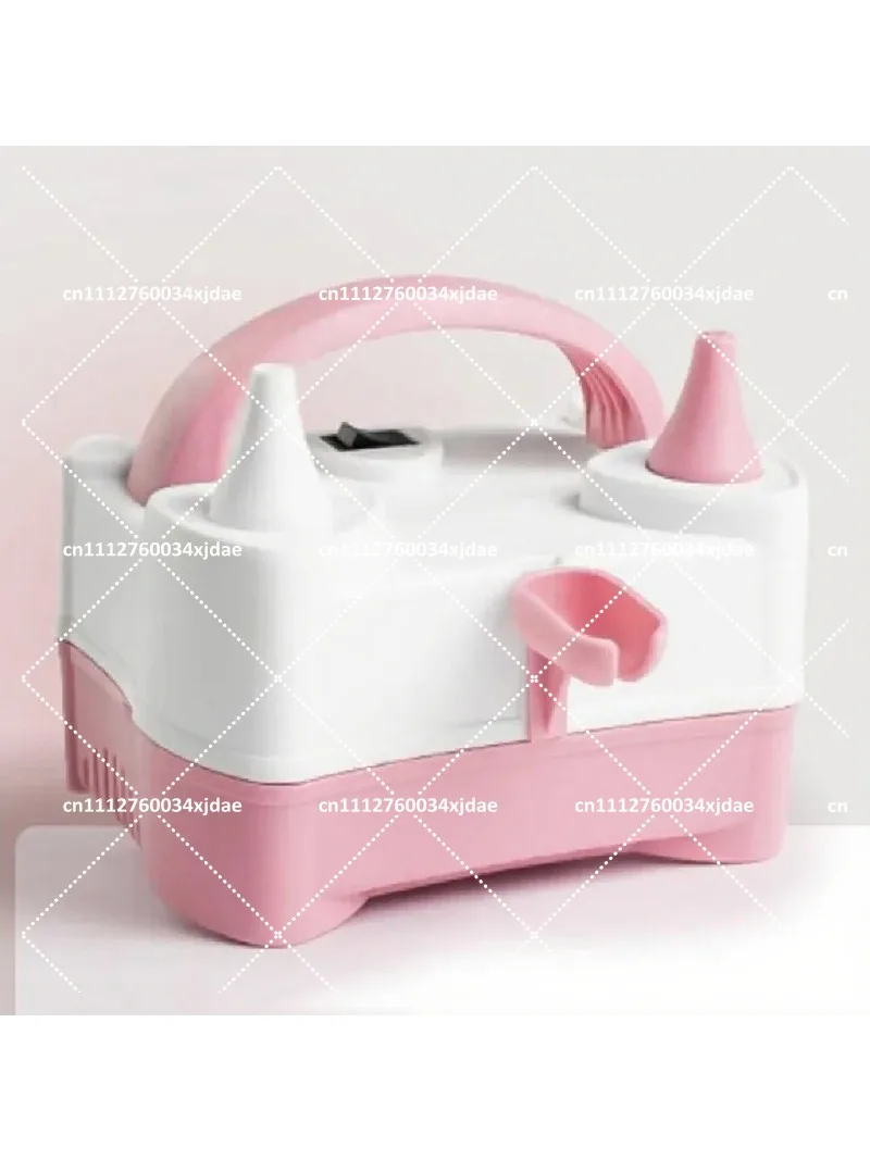Electric Double Hole Balloon Pump, Portable Birthday Party Balloon Inflator, Desktop Small Inflator 220V 400W
