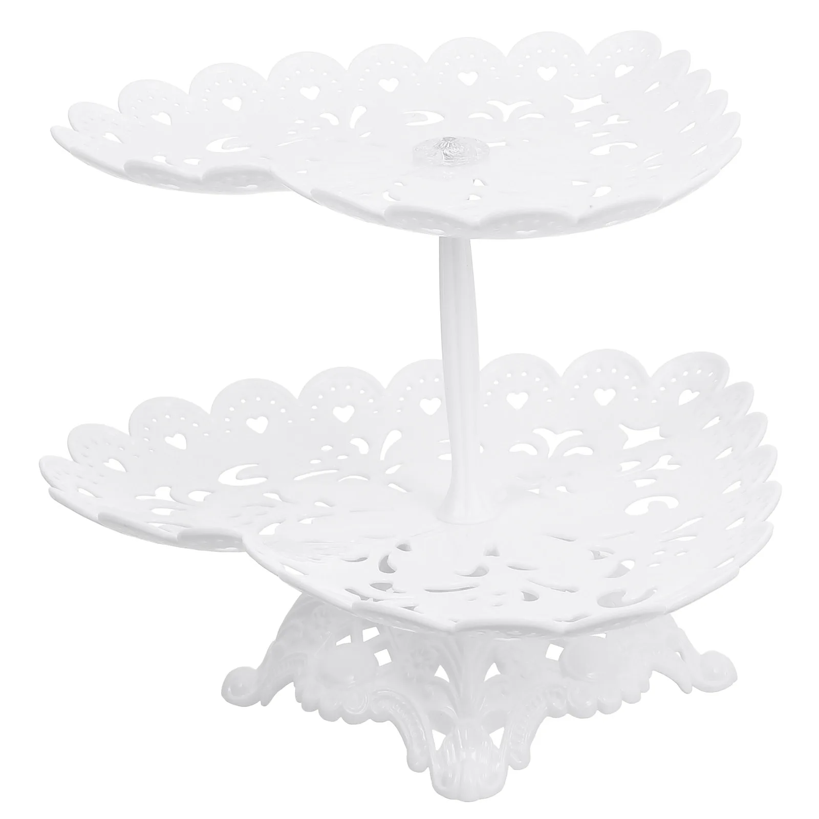

Heart Shaped Cake Stand Plastic Dessert Rack Wedding Multi Layer Pastry Display Snack Holder Stable Usage