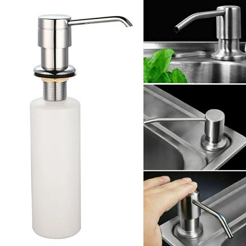 300ml Kitchen Sink Soap Dispenser Pump Head Liquid Bottle Organizer Convenience