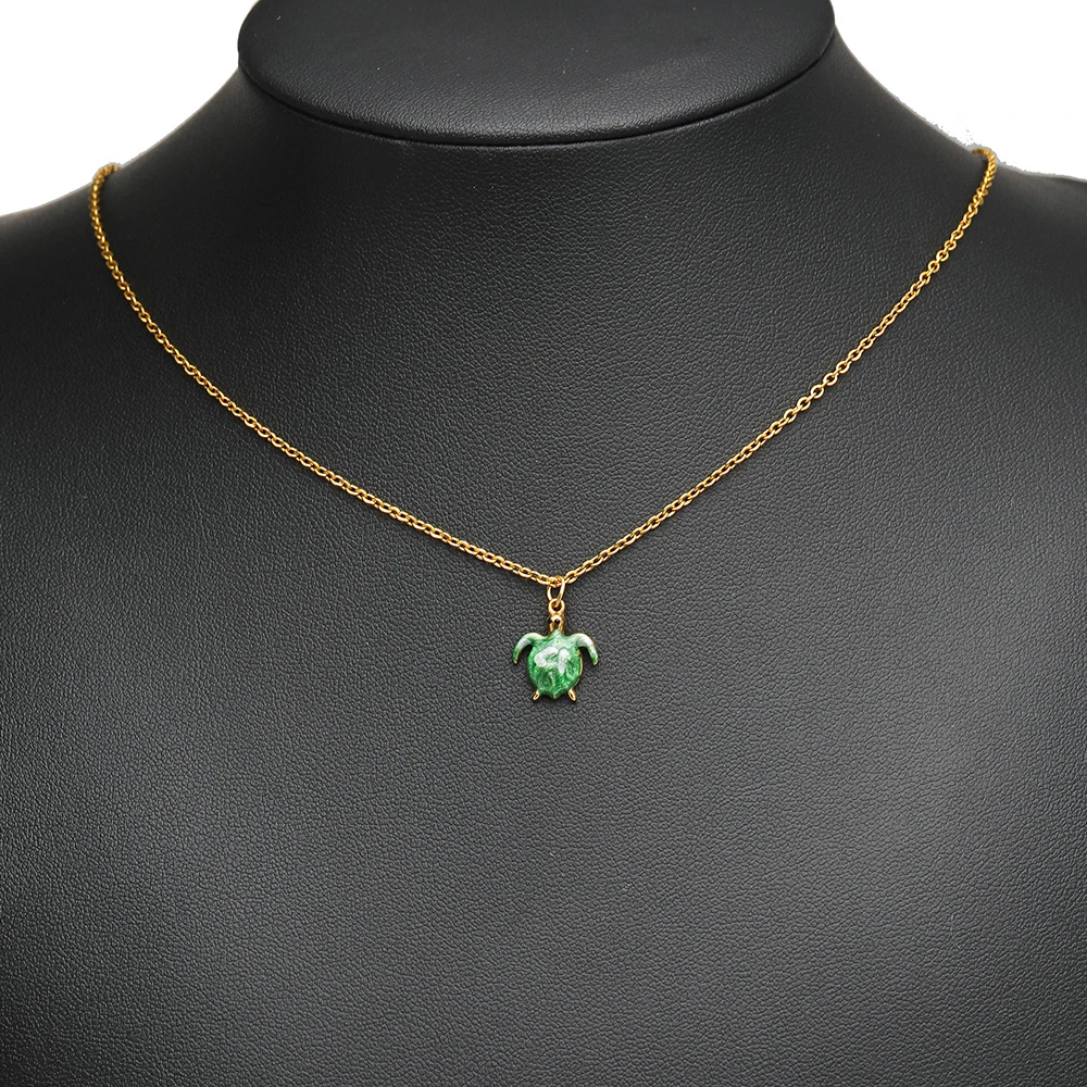 5Pcs Stainless Steel Enamel Small Sea Turtle Charms Necklaces Pendants for DIY Women Jewelry Children Bracelets Earrings Making - view 5
