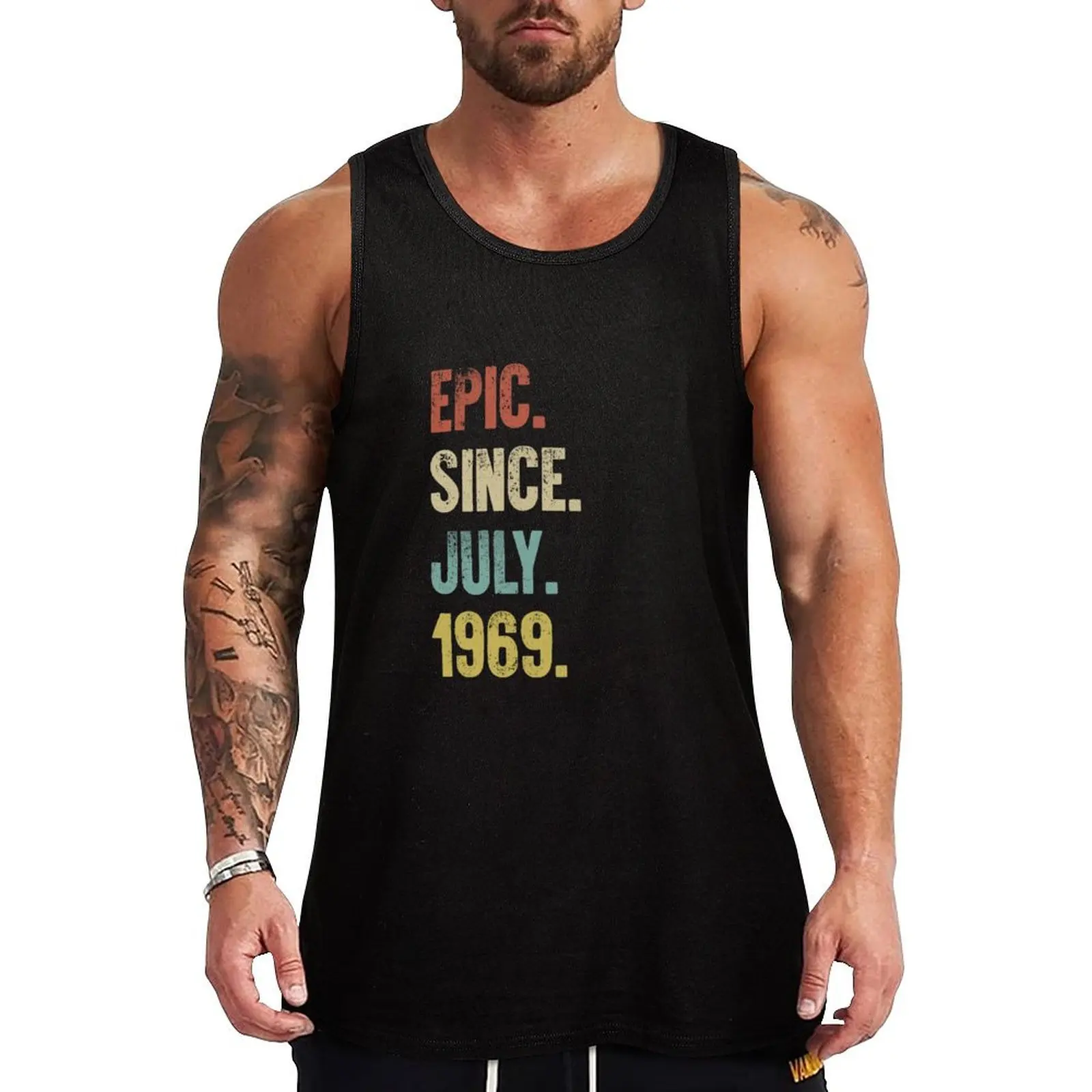 Retro Vintage 50th Birthday Epic Since July 1969 Tank Top T-shirt male t-shirt for man gym t shirt men