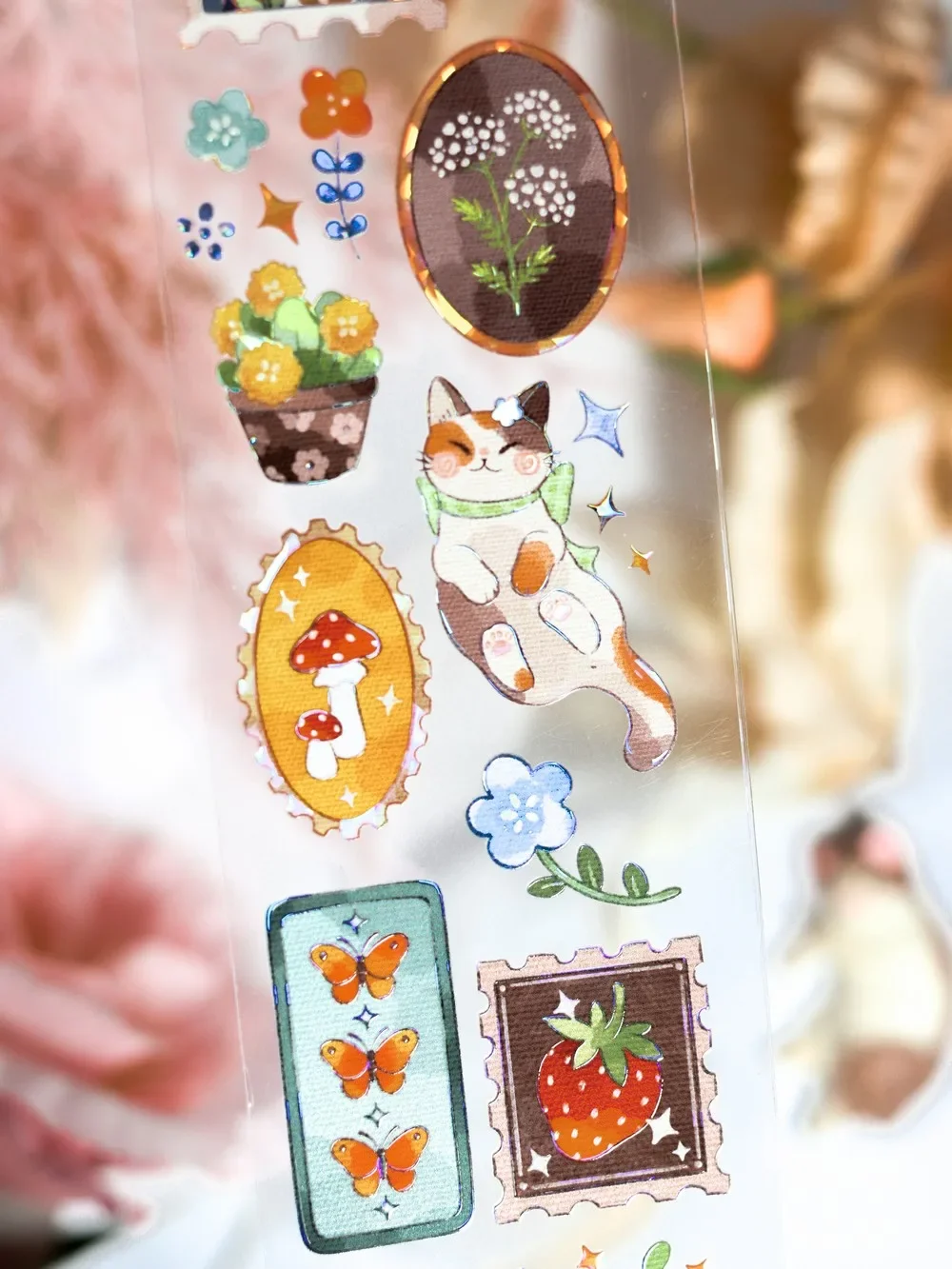 

1 Loop Kawaii Cats and Stamps Cute Animals Washi PET Tape