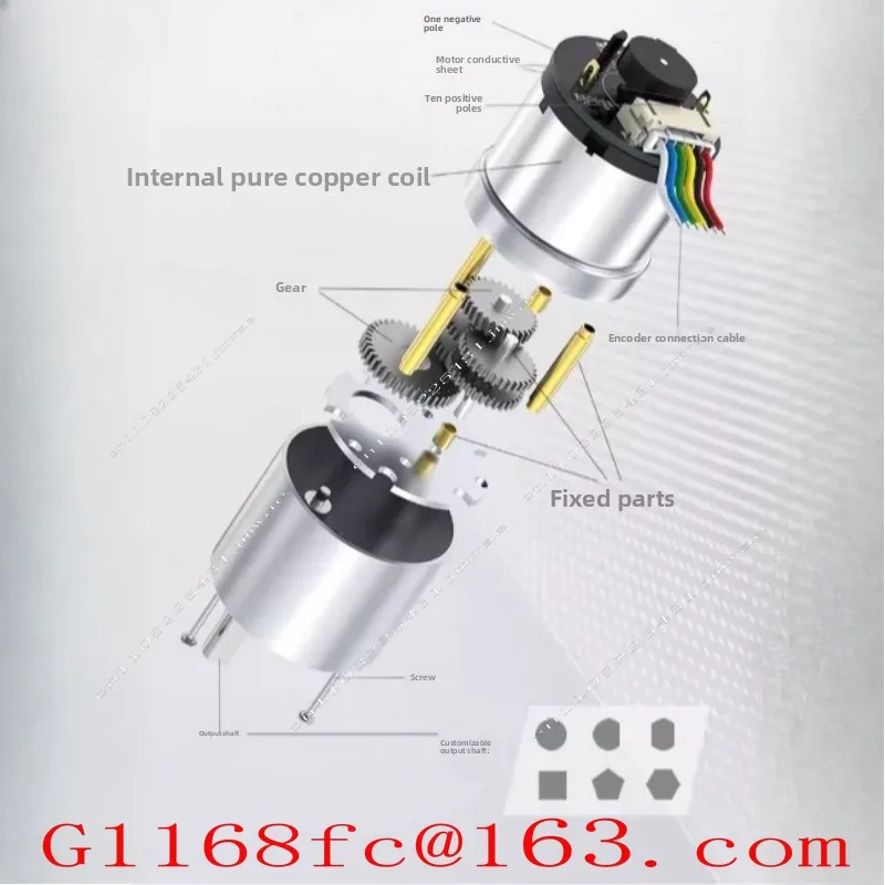 JGB37-520 Encoder Reducer Motor with Speed Measuring Robot High Torque Metal Teeth