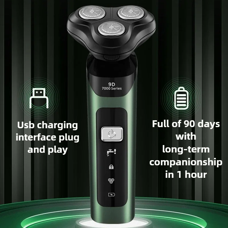 4-in-1 Electric Shaver Multi-functional Men's Shaver Whole Body Washable 3D Floating Three-knife Head Beard Knife Beard Trimmer