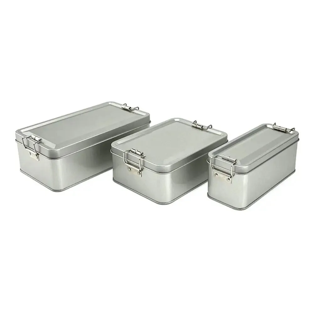 High Quality Metal Storage Box Old-fashioned Rectangular Iron Box Cake Packaging Box Durable with Lid Candy Box