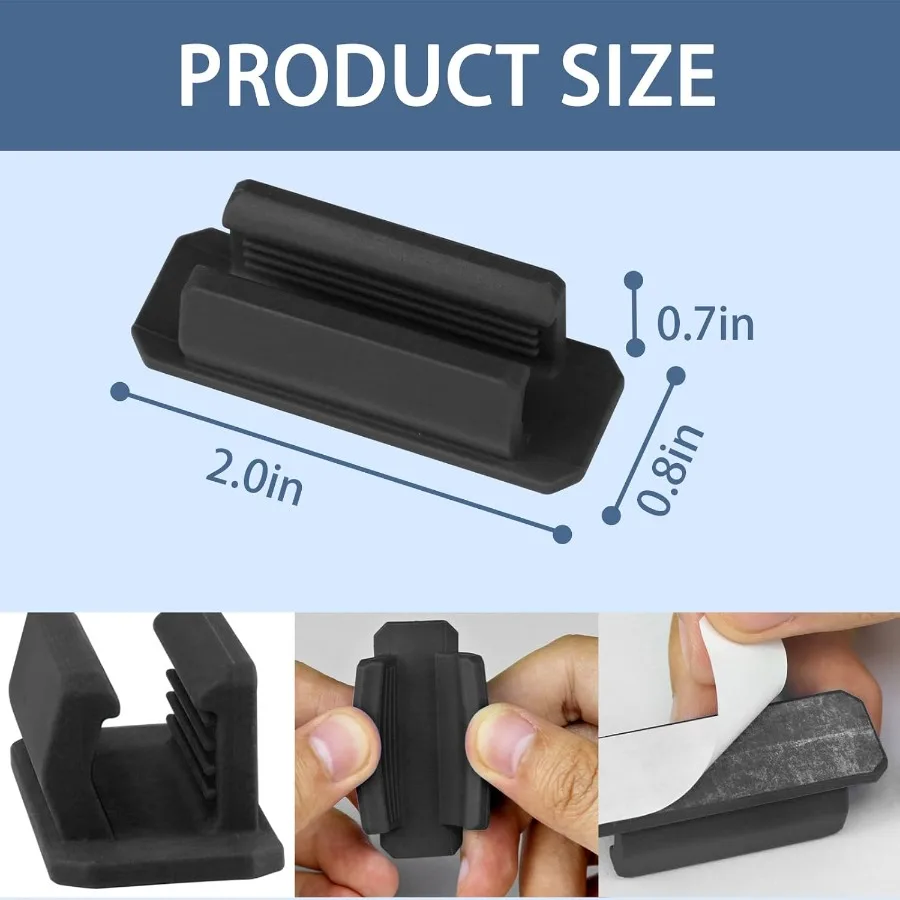 حامل قشرة لمجموعة مكتب مكونة من 20 حامل قلم لاصق مع 20 حامل قلم سيليكون مُحدث للغاية ومشبك قلم تحديد للجدران C #3