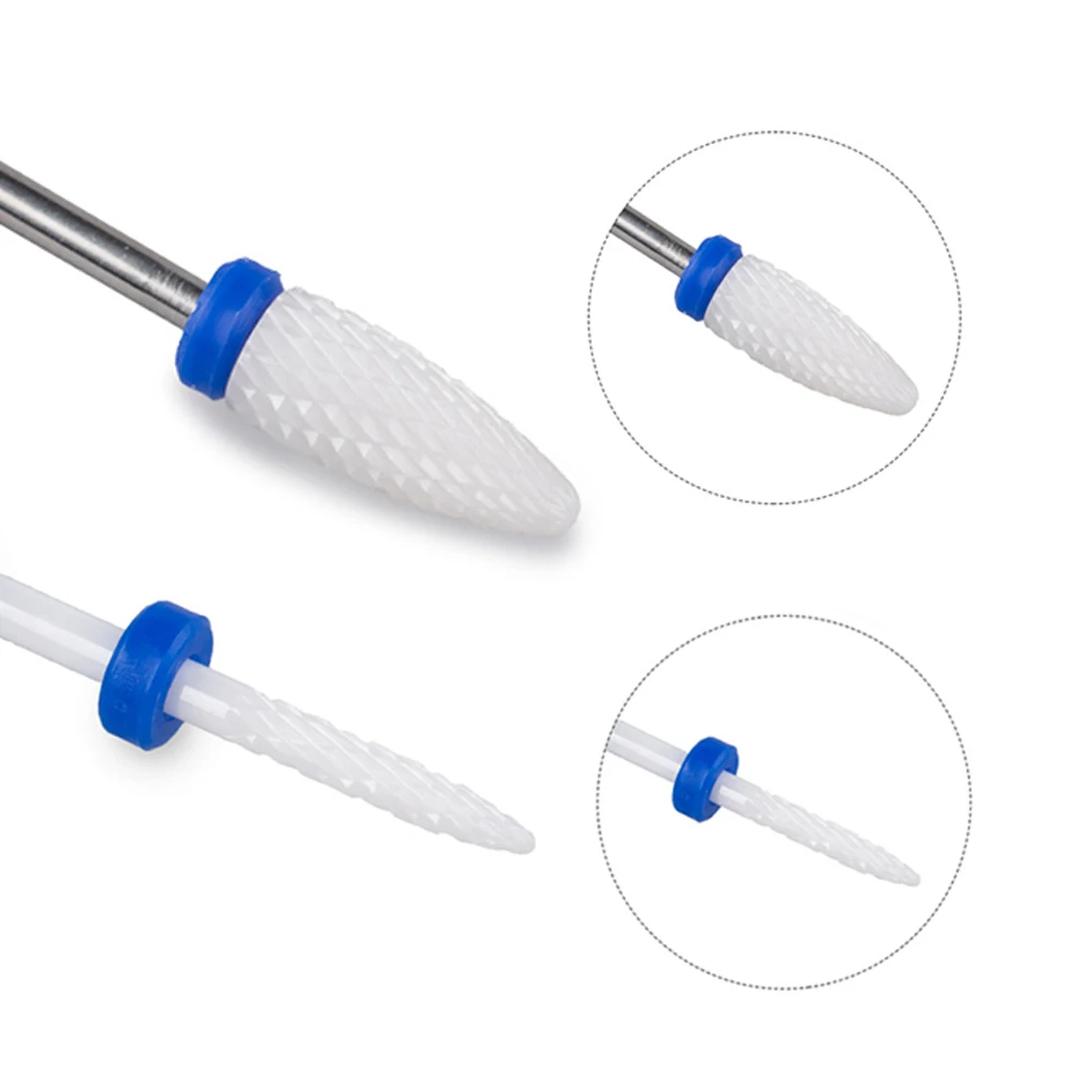 2 PCS/Set Ceramic Nail Drill Bits Electric Drill Machine Nail Cutter Bits Nails Accessories Tools For Manicure Pedicure Tools