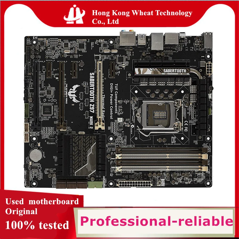 For Intel Z97 SABERTOOTH Z97 MARK 2 motherboard Used original LGA 1150 LGA1150 DDR3 32GB USB2.0 USB3.0 SATA3 Desktop Mainboard