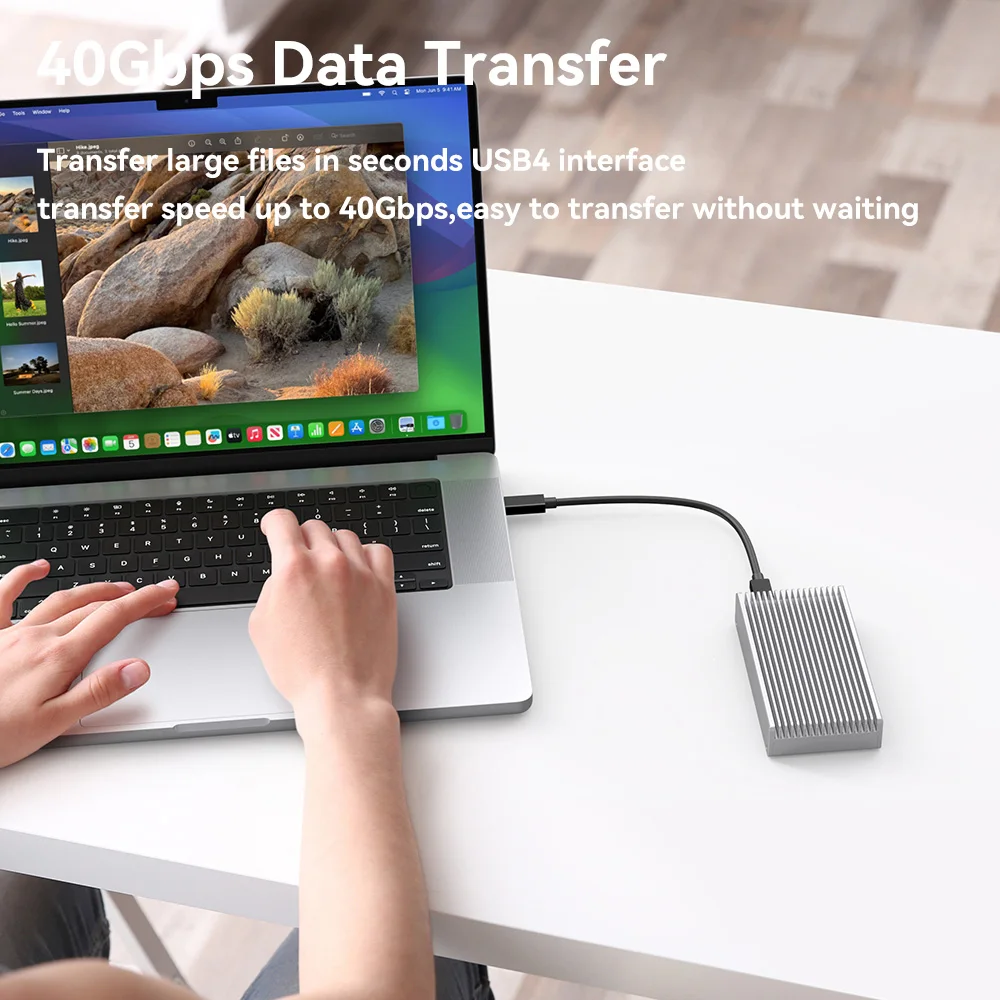 40Gbps M.2 NVMe USB 4.0 SSD Enclosure Thunderbolt USB-C SSD Case Compatible with USB 3.2/3.1/3.0 For Macbook iPad iPhone Case