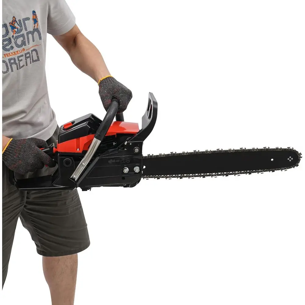 

18 Inch 58CC Gas Chainsaw 2800-11000RPM Handheld Petrol Saw for Wood Cutting Tree Pruning Outdoor Use