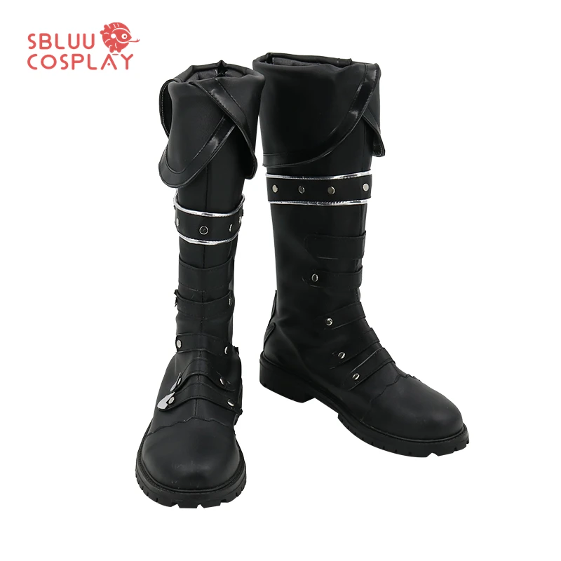 Muslimb Genshin Impact Cosplay Diluc Cosplay scarpe stivali donna uomo adulto accessorio di Halloween