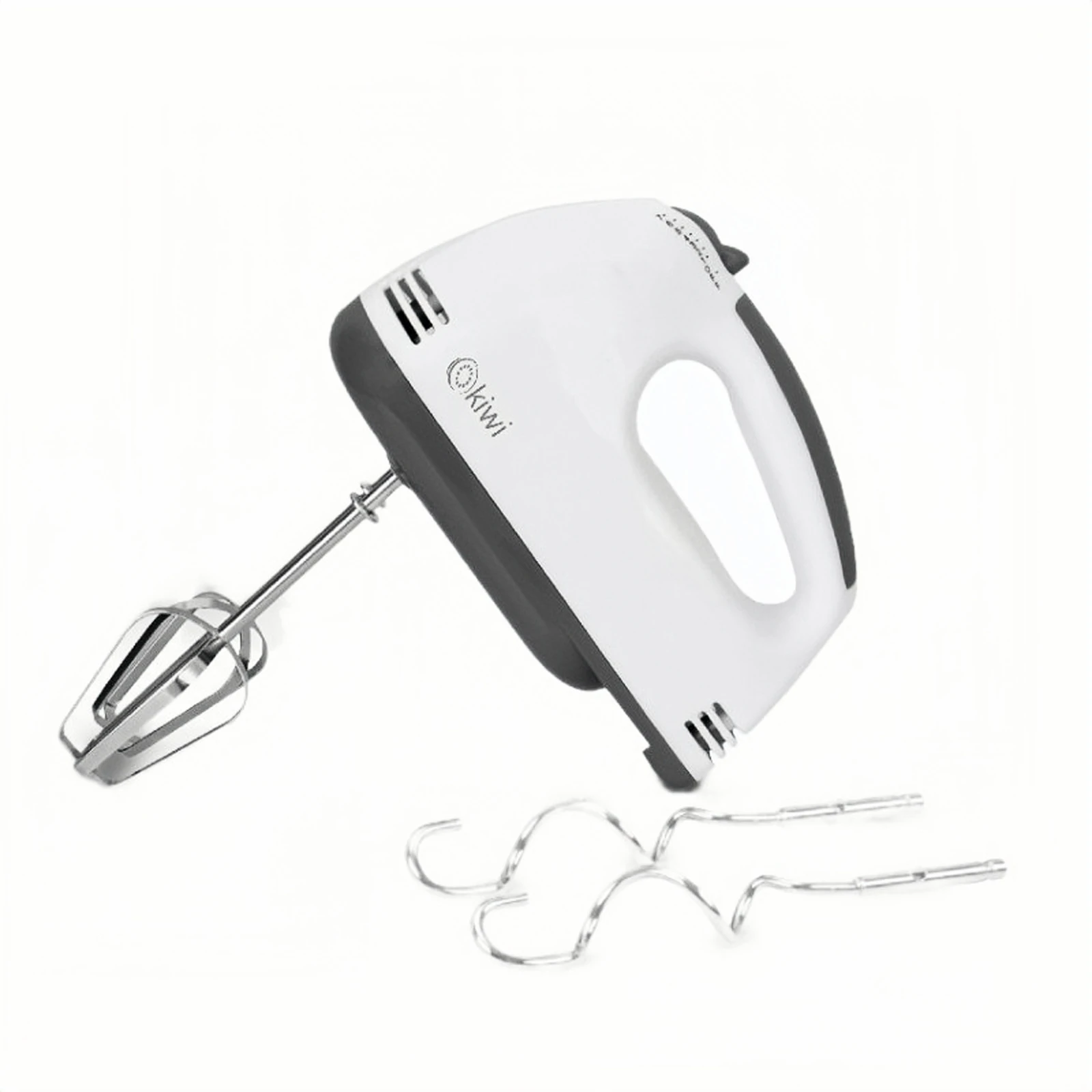 Maxhome-Kiwi hand mixer-kneader, 200w, 7 speed electric hand mixer, Chrome beater and dough hook stainless steel accessories, egg mixer, food mixer, blending whisk