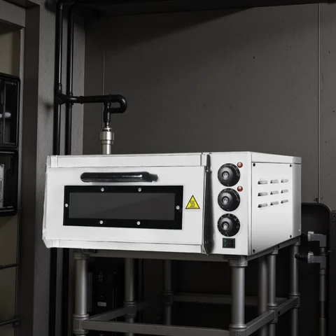 HomeWise Electric Pizza Oven 2KW Commercial Single Layer Professional Baking Oven Machine Toaster With Timer Bread Maker