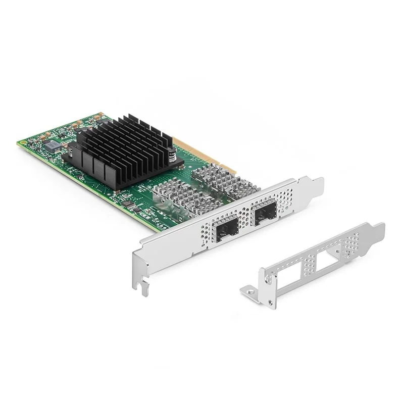 MCX4121A-XCAT CX4121 CX4111A Mellanox ConnextX-4 Placa Ethernet de 25 Gigabit PCI-E 3.0 NIC com módulo transceptor 25G