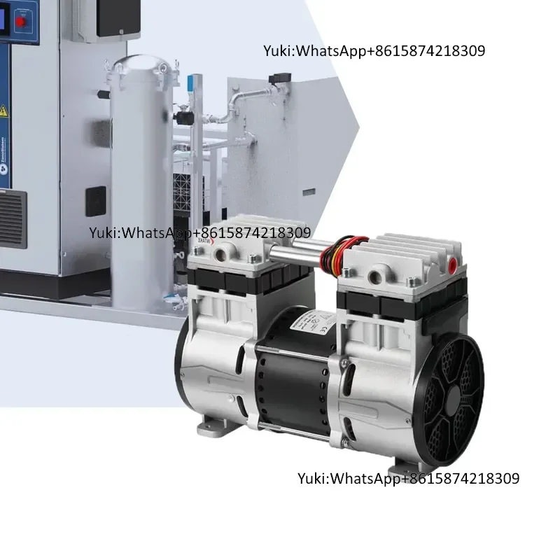 1HP Silent Portable 220V Oil-Free Air Compressor Pump New Piston Motor Engine for OZONE Application Equipment