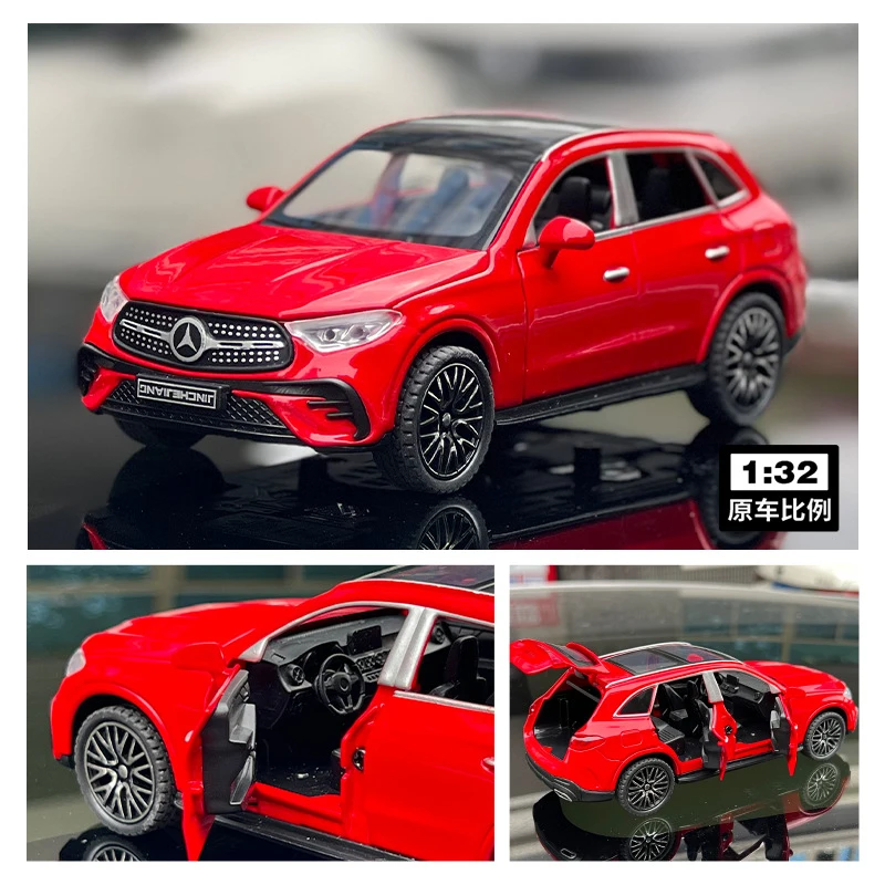 1:32 بنز GLC400 SUV GLC سبيكة العضلات نموذج سيارة الصوت والضوء لعبة المقتنيات هدية عيد ميلاد