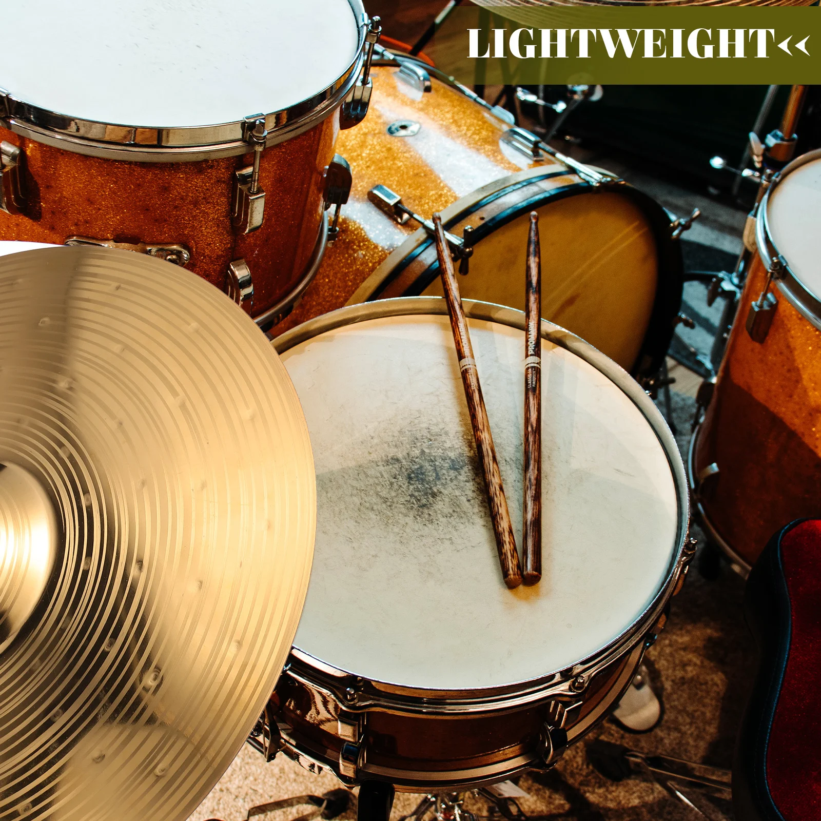 

Sturdy Metal Cymbal Lightweight Jazz Drum Set Crash Round Edges Easy to Use Long Lasting Drum Accessories