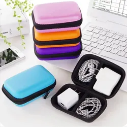 1pc Portable Waterproof Headphone Storage Bag, Data Cable Packing Cube, EVA Protective Case For Travel