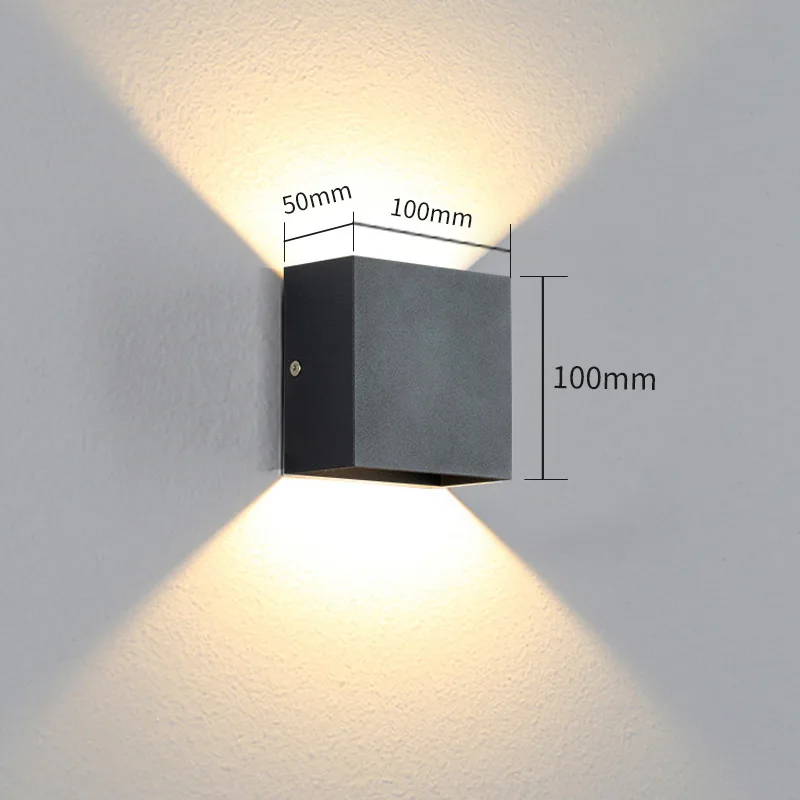 Ip65 ao ar livre conduziu a lâmpada de parede varanda jardim pátio corredor interior iluminação decorativa alumínio lâmpada cabeceira ac110v220v